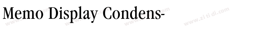Memo Display Condens字体转换